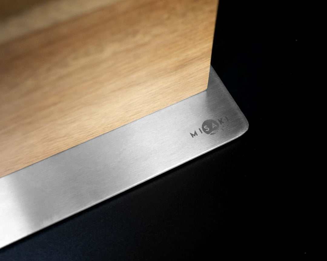 Bloc à couteaux en bois d'acacia