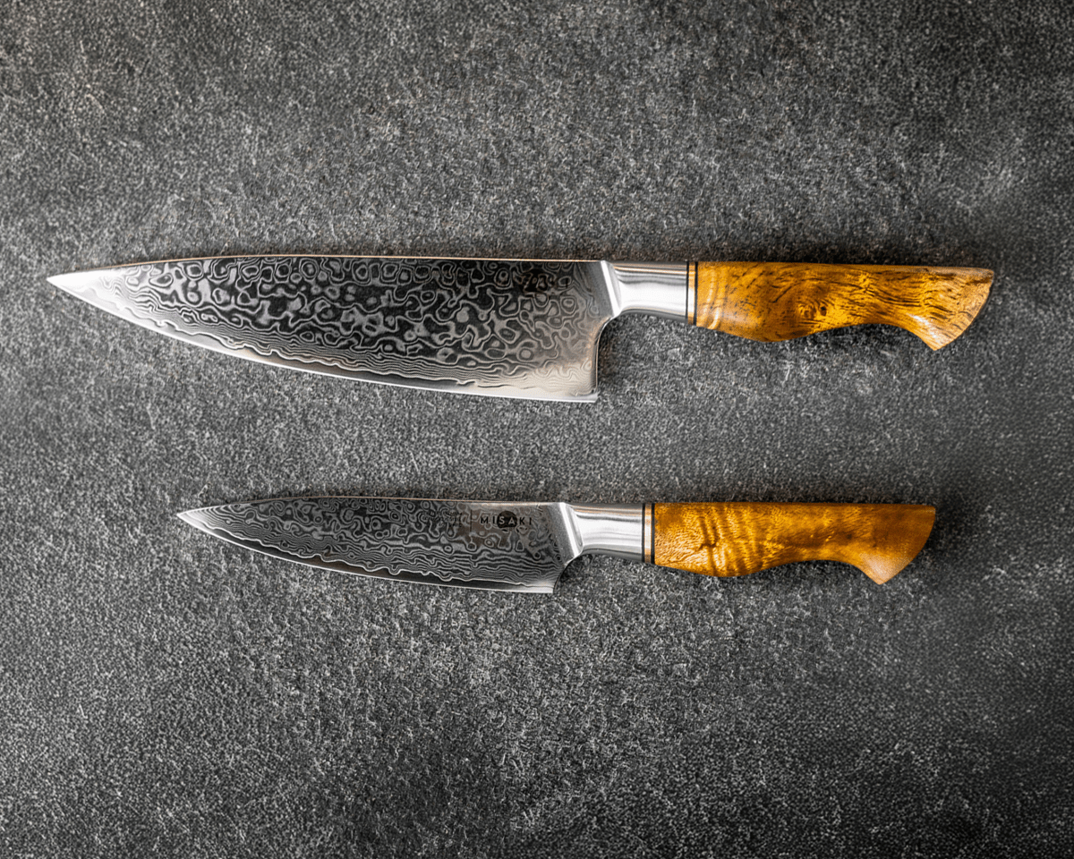 HIKARI Set de 2 couteaux: couteau de chef et couteau universel