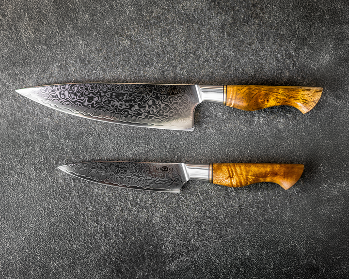 Set of 2 chef's knives & all-purpose knife