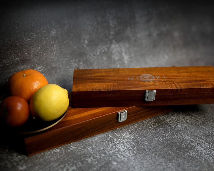 Knife chest made of acacia wood 