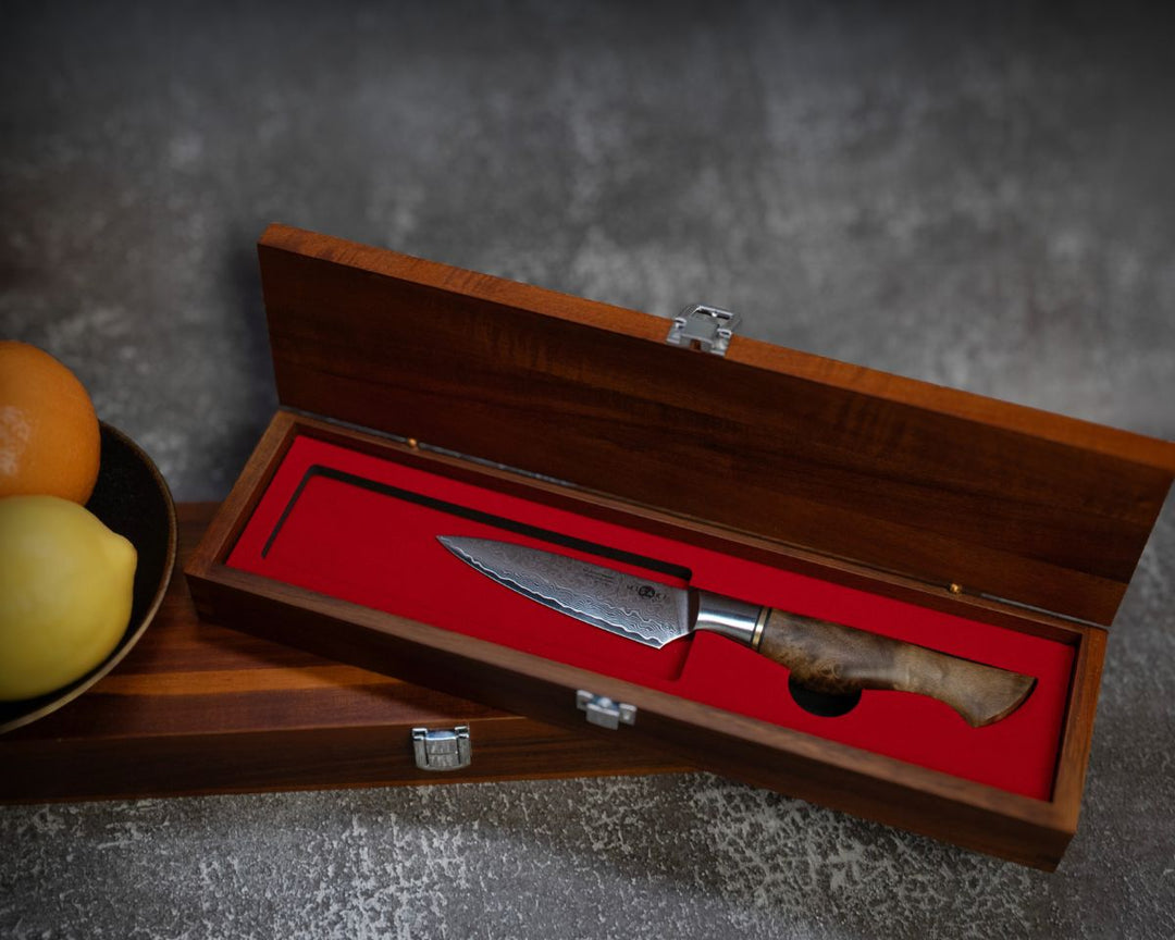 Knife chest made of acacia wood 